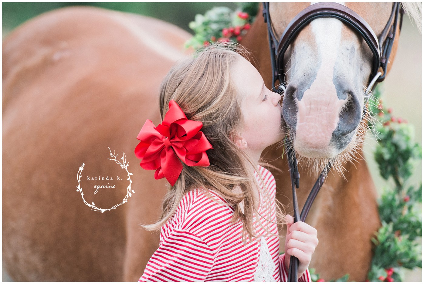 Christmas Horse Rider Portraits Texas Equine Photographer