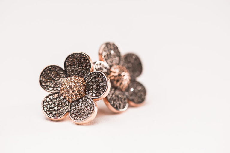 Rose Gold Diamond Flower Earrings Fab Finds by Sarah