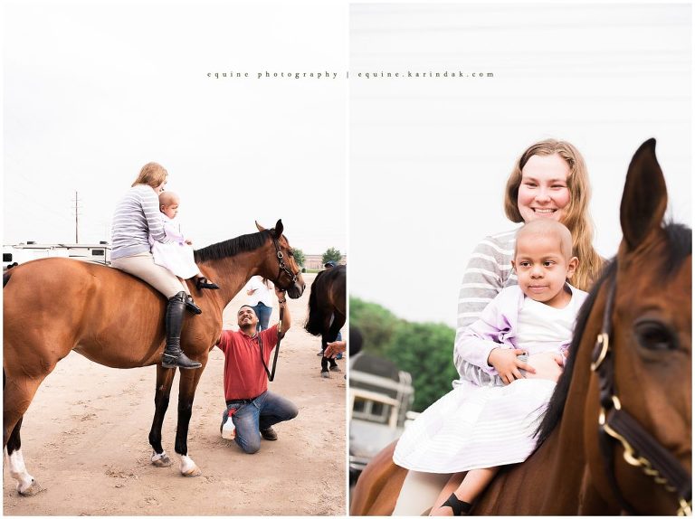 little girl with cancer rides a horse for the first time