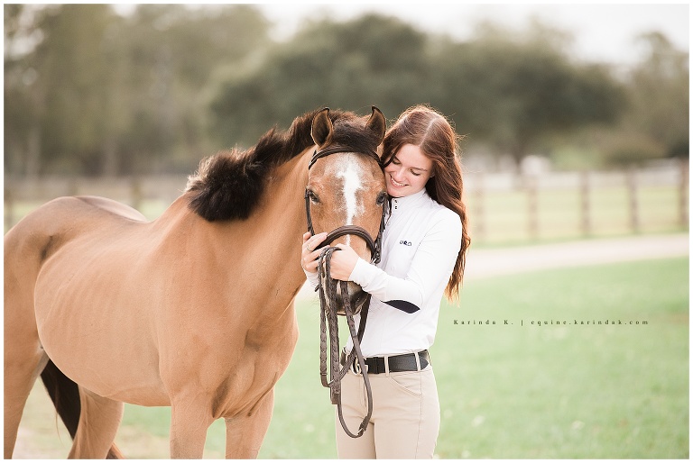horse and rider snuggle portrait 