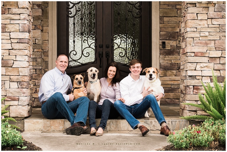 outdoor family portraits including dogs houston, tx