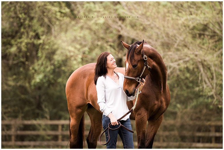 casual horse and rider outdoor portraits 